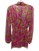 Rococo Sand Size XS Pink, Yellow & Brown Viscose Metallic Thread Flowers Dress Pink, Yellow & Brown / XS