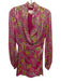 Rococo Sand Size XS Pink, Yellow & Brown Viscose Metallic Thread Flowers Dress Pink, Yellow & Brown / XS