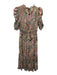 Ulla Johnson Size XS Orange, Purple & Multi Print Silk & Cotton Floral Dress Orange, Purple & Multi Print / XS