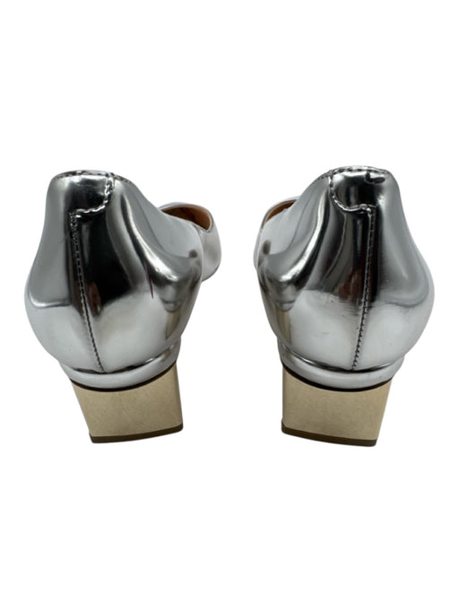 Nicholas Kirkwood Shoe Size 35 Silver Patent Leather Metallic Mid Heel Pumps Silver / 35