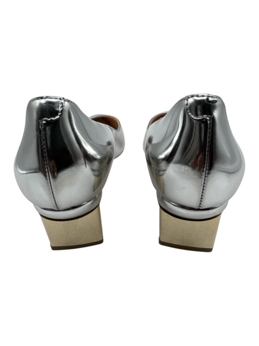 Nicholas Kirkwood Shoe Size 35 Silver Patent Leather Metallic Mid Heel Pumps Silver / 35