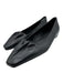 Toteme Shoe Size 36 Black Leather Pointed Square Toe Gathered Slip On Flats Black / 36