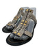 Tom Ford Shoe Size 36.5 Beige, Black & Gold Python Leather Snakeskin Sandals Beige, Black & Gold / 36.5