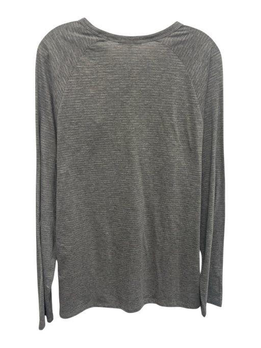 Vince NWT Size L Gray & White Coated Canvas Men's Long Sleeve Top Gray & White / L