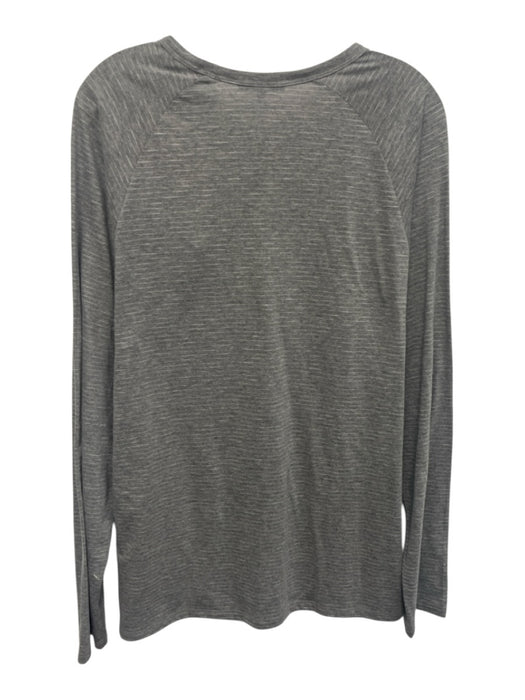 Vince NWT Size L Gray & White Coated Canvas Men's Long Sleeve Top Gray & White / L