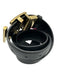 Fendi Black Leather Gold Hardware Men's Belt Black