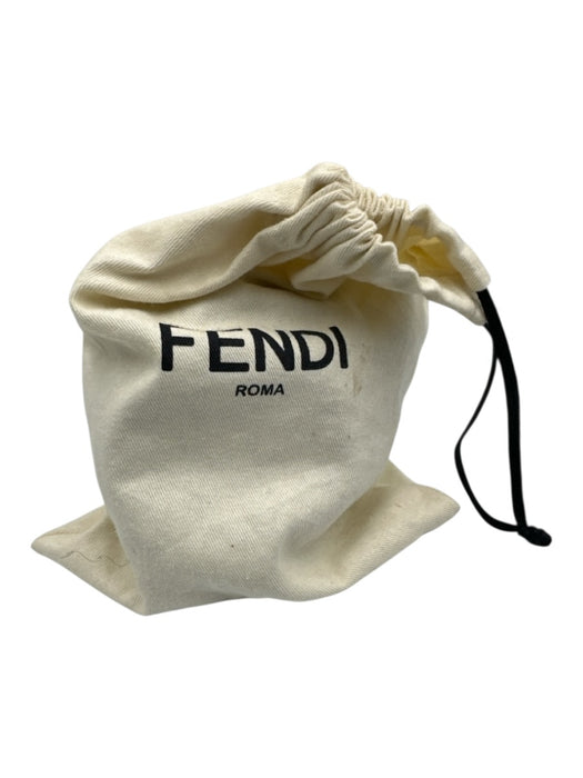 Fendi Black Leather Gold Hardware Men's Belt Black