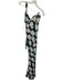 Off-White Size 38 Black, Blue & Red Viscose Sleeveless Floral Side Zip Dress Black, Blue & Red / 38