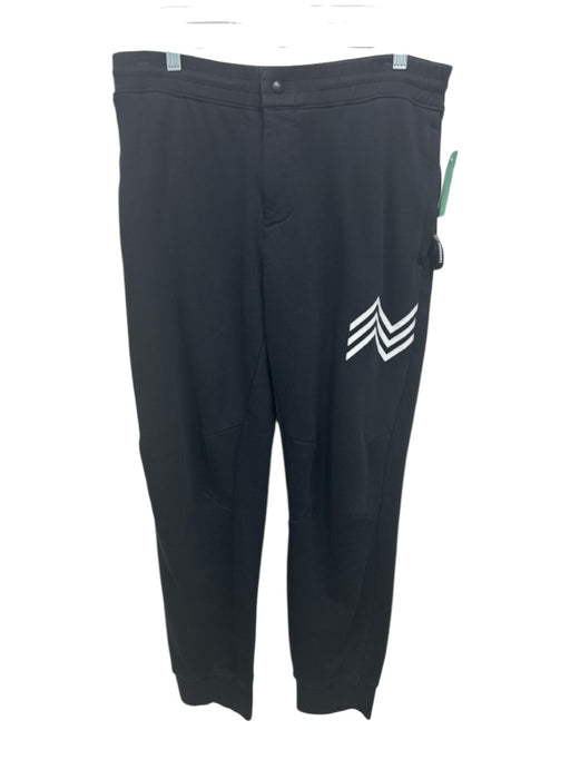 Missoni Sport Size L Black & White Cotton Zip Pocket Elastic Waist Jogger Pants Black & White / L