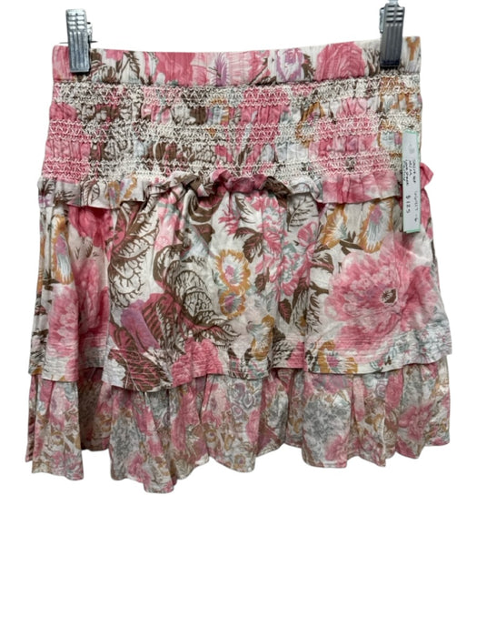 Loveshackfancy Size XS / M Beige, Pink & Multi Cotton Floral Skirt Set Beige, Pink & Multi / XS / M