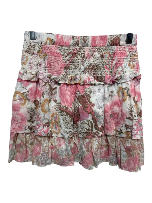 Loveshackfancy Size XS / M Beige, Pink & Multi Cotton Floral Skirt Set Beige, Pink & Multi / XS / M