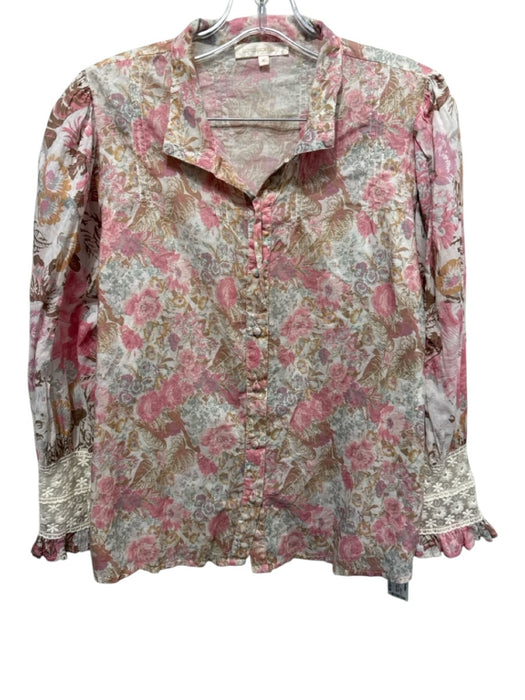Loveshackfancy Size XS / M Beige, Pink & Multi Cotton Floral Skirt Set Beige, Pink & Multi / XS / M
