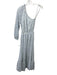 ML Monique Lhuillier Size XS Blue & White Polyester One Shoulder Floral Dress Blue & White / XS