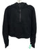 Lululemon Size XS/S Black Cotton Blend Half Zip Hooded Athletic Cropped Jacket Black / XS/S