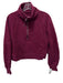 Lululemon Size Est S Burgundy Red Cotton Blend High Neck Half Zip Cropped Jacket Burgundy Red / Est S