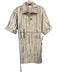 Tory Burch Size 10 Cream White & Blue Cotton Denim Tie Dye Short Sleeve Dress Cream White & Blue / 10