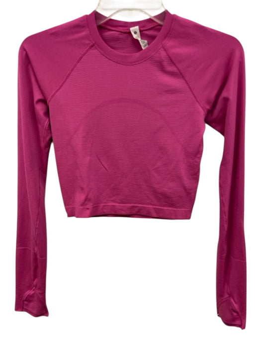 Lululemon Size 4 Pink Nylon Blend Long Sleeve Crop Top Pink / 4