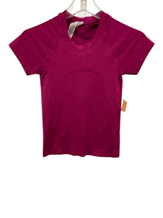 Lululemon Size 2 Purple Nylon Blend Short Sleeve T Shirt Athletic Top Purple / 2