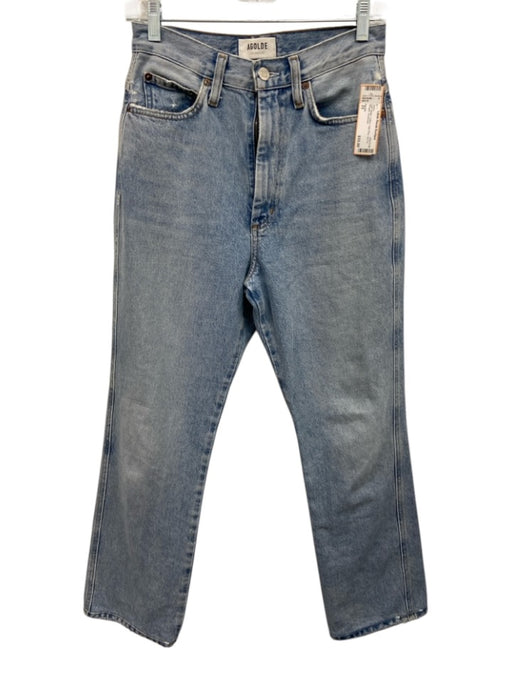 Agolde Size 25 Light Wash Cotton High Rise Zip Fly Straight Jeans Light Wash / 25