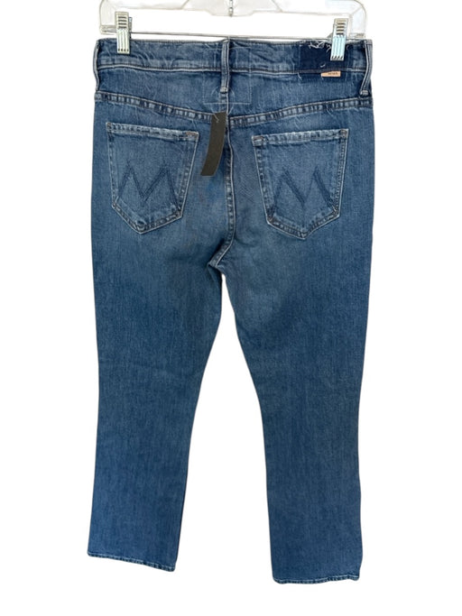 Mother Size 29 Dark Wash Cotton Blend Stud Detail Mini Flare Pockets Jeans Dark Wash / 29
