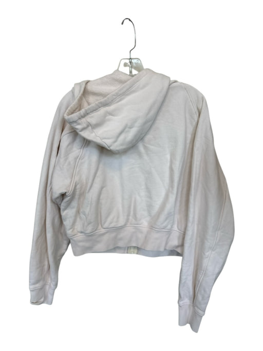 Beyond Yoga Size M Cream Cotton Full Zip Long Sleeve Athletic Hoodie Cream / M