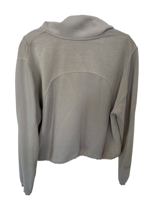 Lululemon Size 10 Taupe Long Sleeve Half Zip Cropped Athletic Jacket Taupe / 10