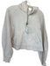 Lululemon Size M/L Bone Cotton Blend Half Zip Cropped Athletic Hoodie Bone / M/L