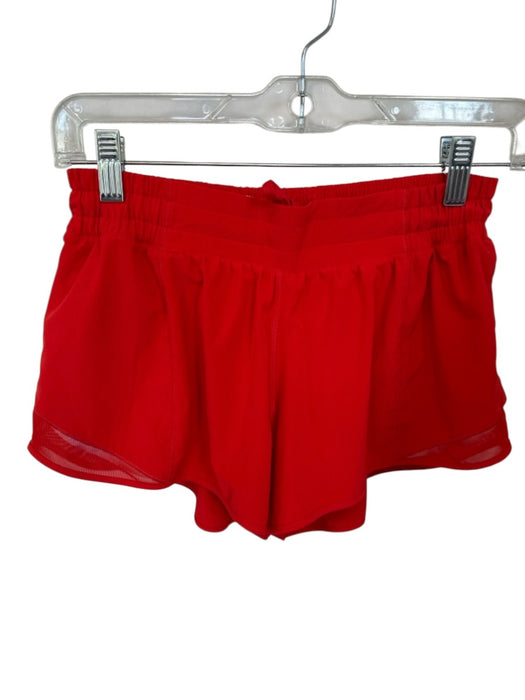 Lululemon Size 8 Tomato Recycled Polyester Blend Waist Band Athletic Shorts Tomato / 8