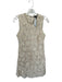 Aqua Size S Cream Cotton Macrame Sleeveless Back Zip Dress Cream / S