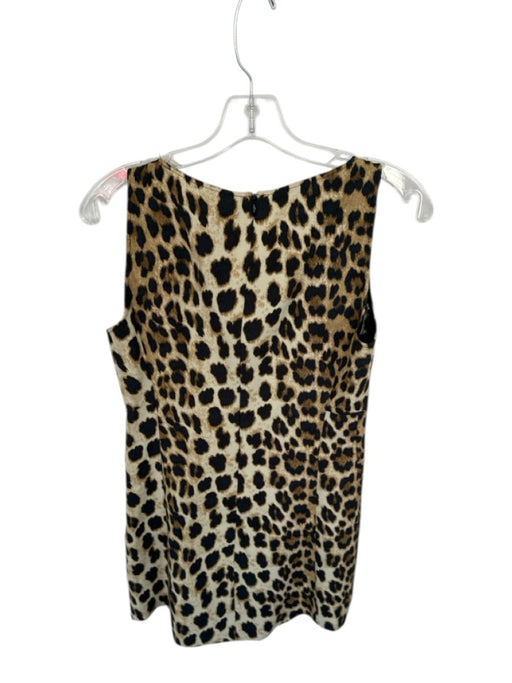 Zara Size S Tan & black Sleeveless Animal Print Back Zip Shift Dress Tan & black / S