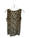 Zara Size S Tan & black Sleeveless Animal Print Back Zip Shift Dress Tan & black / S