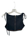 Significant Other Size 6 Black & Orange Cotton Blend Tie Straps Back Zip Top Black & Orange / 6