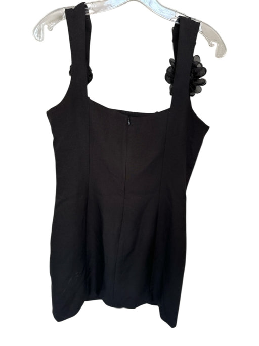 Elliatt Size M Black Polyester Sleeveless Flower Application Back Zip Dress Black / M