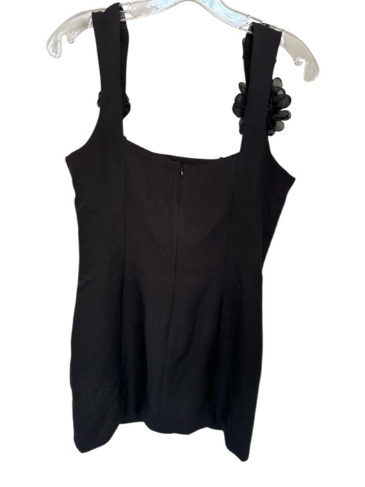 Elliatt Size M Black Polyester Sleeveless Flower Application Back Zip Dress Black / M