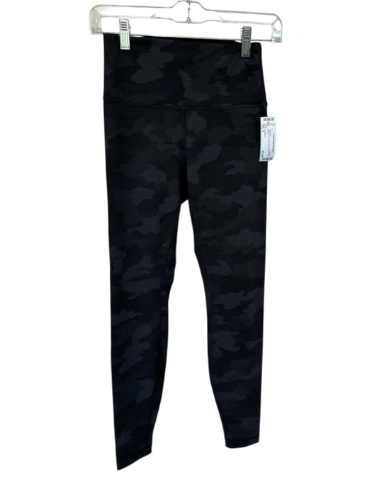 Lululemon Size 6 Black & Gray High Waist Camo Athletic Leggings Black & Gray / 6