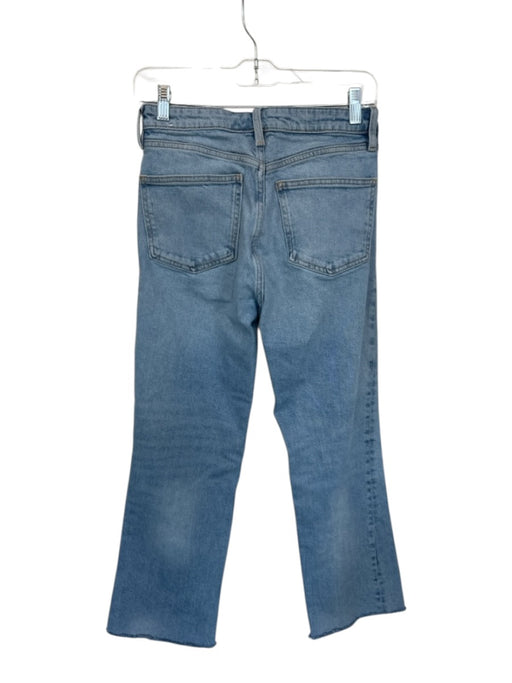 Zara Size 4 Light Wash Cotton Blend Mid Rise Straight Leg Jeans Light Wash / 4