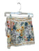 Agua Bendita Size Est XS White & Multi Linen Wrap Botanical Scalloped Hem Skirt White & Multi / Est XS