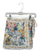 Agua Bendita Size Est XS White & Multi Linen Wrap Botanical Scalloped Hem Skirt White & Multi / Est XS