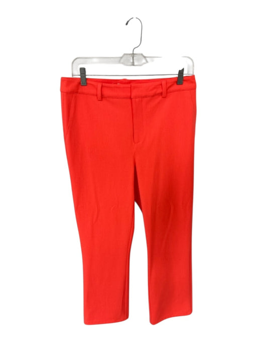 L'agence Size 6 Neon Coral Polyester Blend Mid Rise Straight Leg Cropped Pants Neon Coral / 6