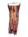 SNDYS. Size XS Multi Polyester Abstract Strapless Maxi Dress Multi / XS