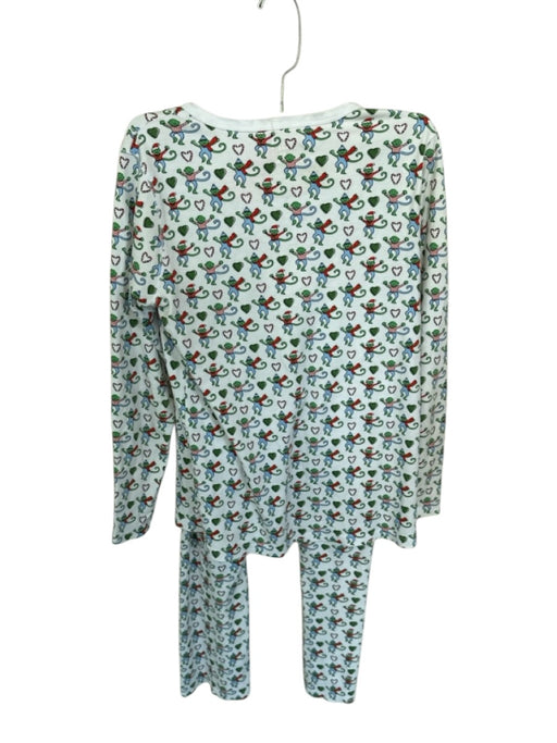 Roller Rabbit Size XS Green & Red Print Cotton Long Sleeve Monkeys Pajamas Green & Red Print / XS