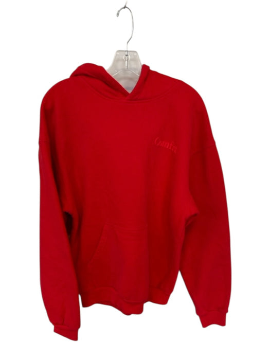 Comfrt Size Medium Red Cotton Polyester Blend Hoodie Logo Sweatshirt Red / Medium