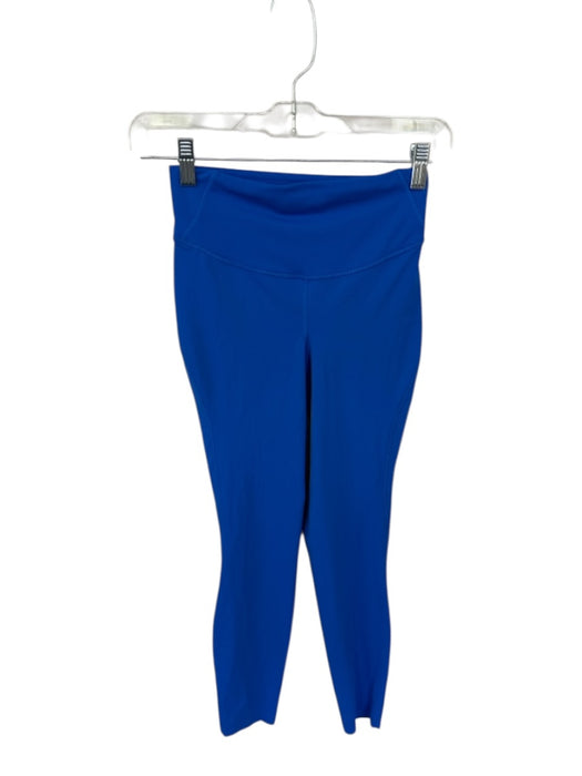Lululemon Size 4 True Blue Nylon Blend Interior Pocket Cropped Athletic Leggings True Blue / 4