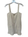 Alexis Size S Cream Acetate ruffles Pockets Front Zip Pleated Hem Dress Cream / S