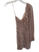 BCBGMAXAZRIA Size S Rose Gold Polyester Blend One Shoulder Back Zip Dress Rose Gold / S