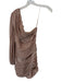 BCBGMAXAZRIA Size S Rose Gold Polyester Blend One Shoulder Back Zip Dress Rose Gold / S