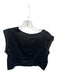 Nonchalant The Label Size S Black Silk Sleeveless Cropped Top Black / S