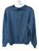 Parke Size S/M Blue & Yellow Cotton Mock Neck Long Sleeve Logo Sweatshirt Blue & Yellow / S/M