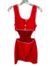 Amanda Uprichard Size S Red & Pink Polyester Cutout Color Block Mini Dress Red & Pink / S