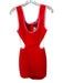 Amanda Uprichard Size S Red & Pink Polyester Cutout Color Block Mini Dress Red & Pink / S